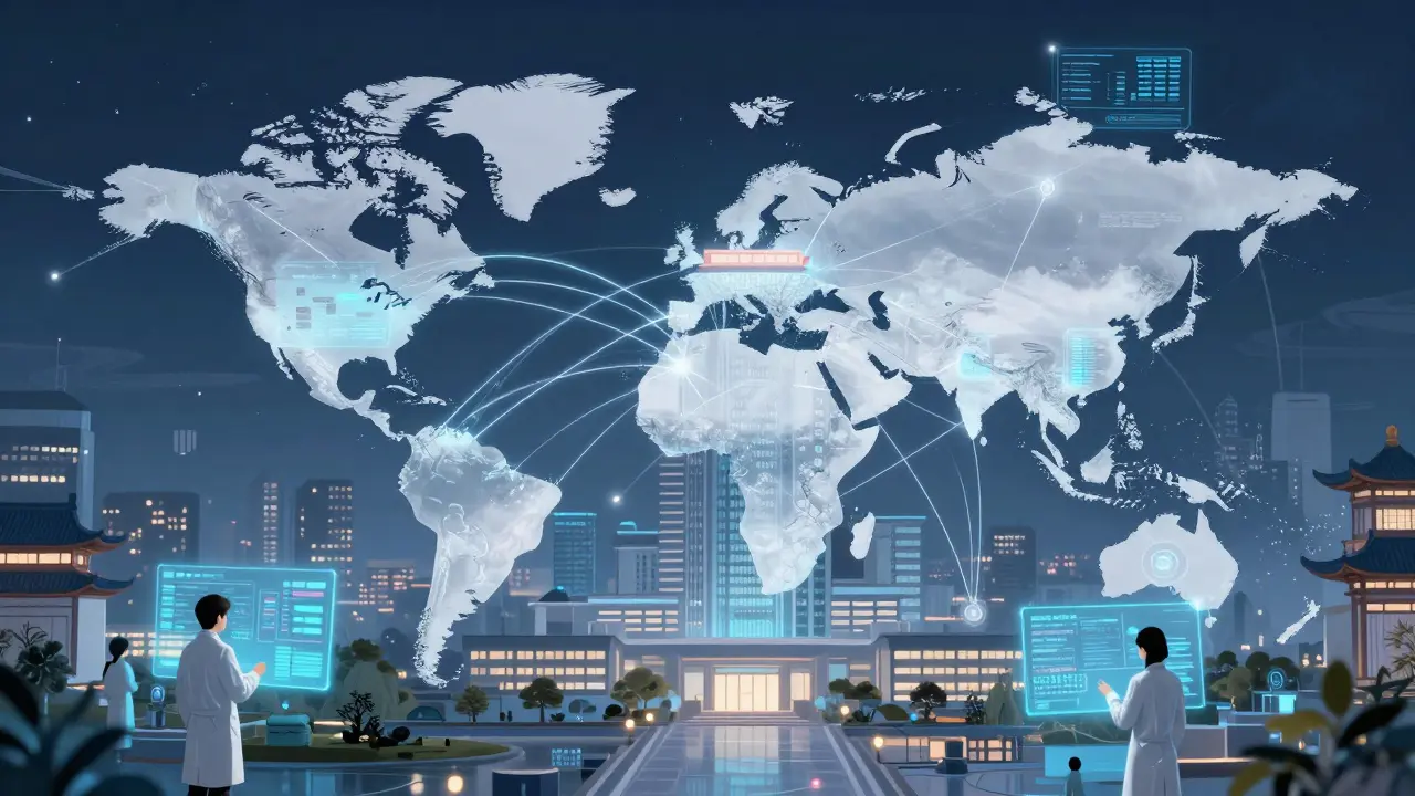 Global medical surveillance network connecting hospitals with data streams